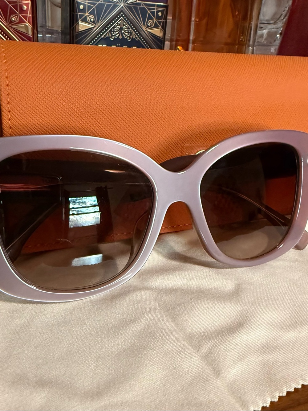 Tory Burch Oversized Sunglasses in Mauve Pink Purplish